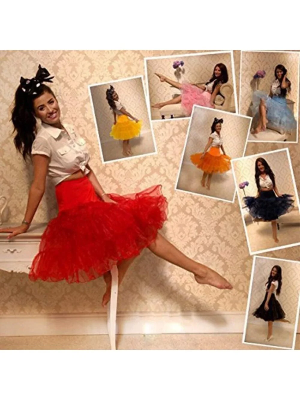 Vintage 50s Style Petticoat Half Slip Tutu Underskirt Crinoline Rockabilly 25.59